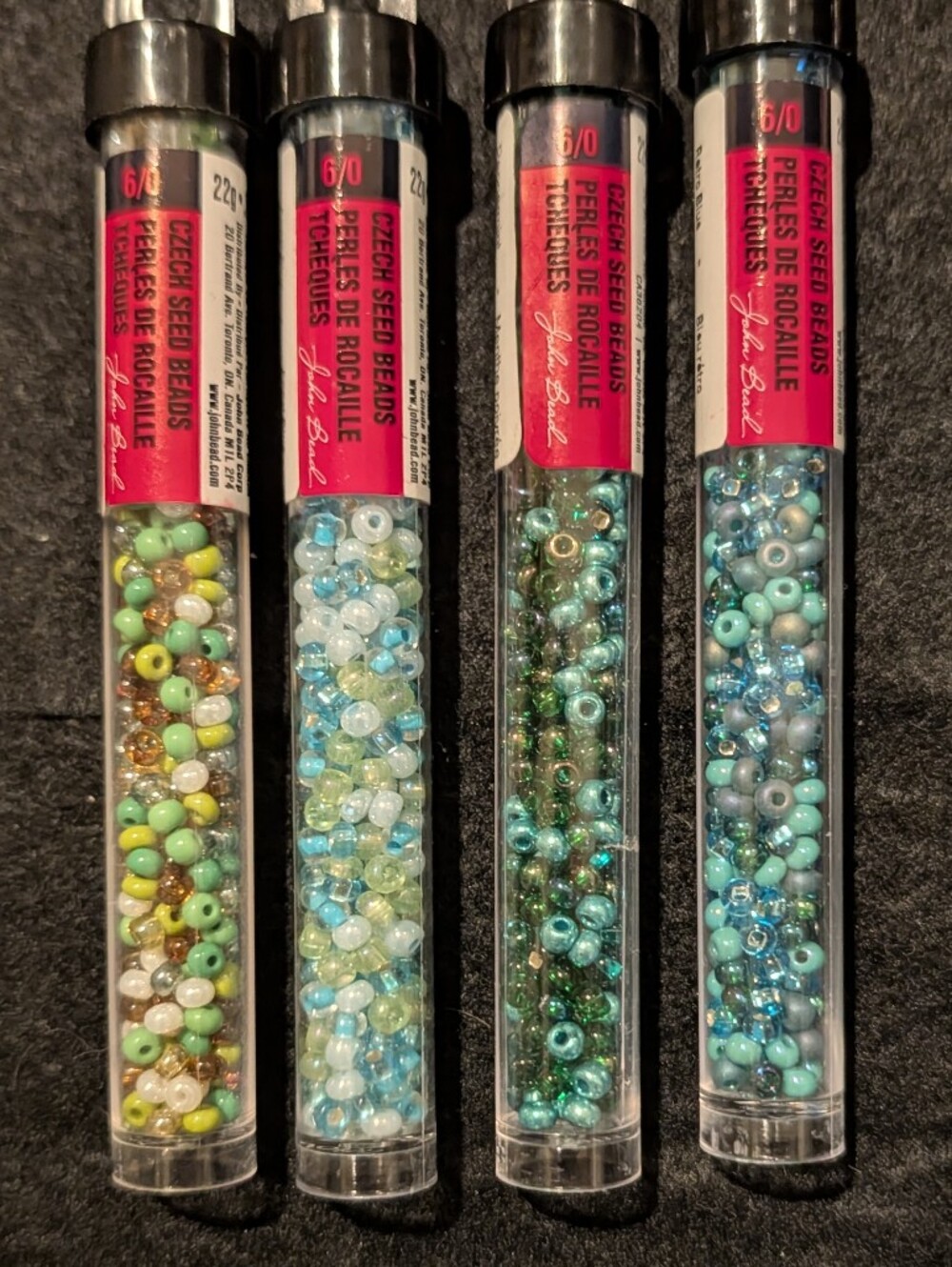 John Bead sz 6/0 Czech Glass Seed Beads 57 Tubes of Matte, Luster, Mix, SL, AB - Picture 4 of 13